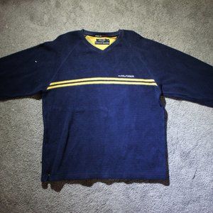 Old School Tommy Hilfiger Blue Fleece Cold Stop L
